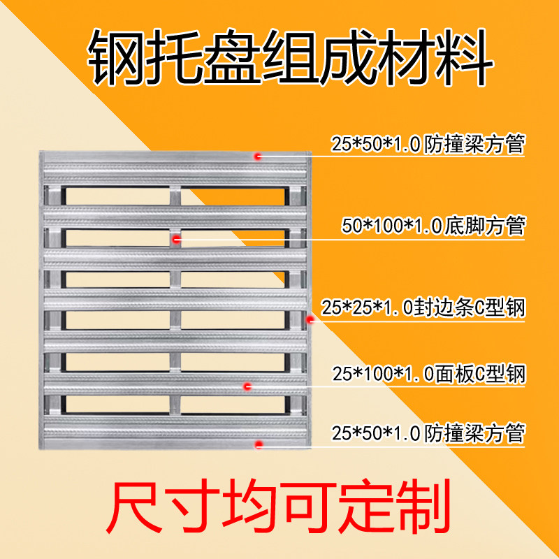 钢制工业铁托盘仓储货架金属栈板物流重型镀锌铁卡板叉车地牛托盘,淘宝优惠券,粉丝福利购,淘宝优惠卷