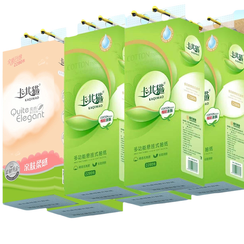 卡其猫抽纸悬挂式底部抽卫生纸6层加厚家用厕纸柔感擦手纸旗舰店 - 图3