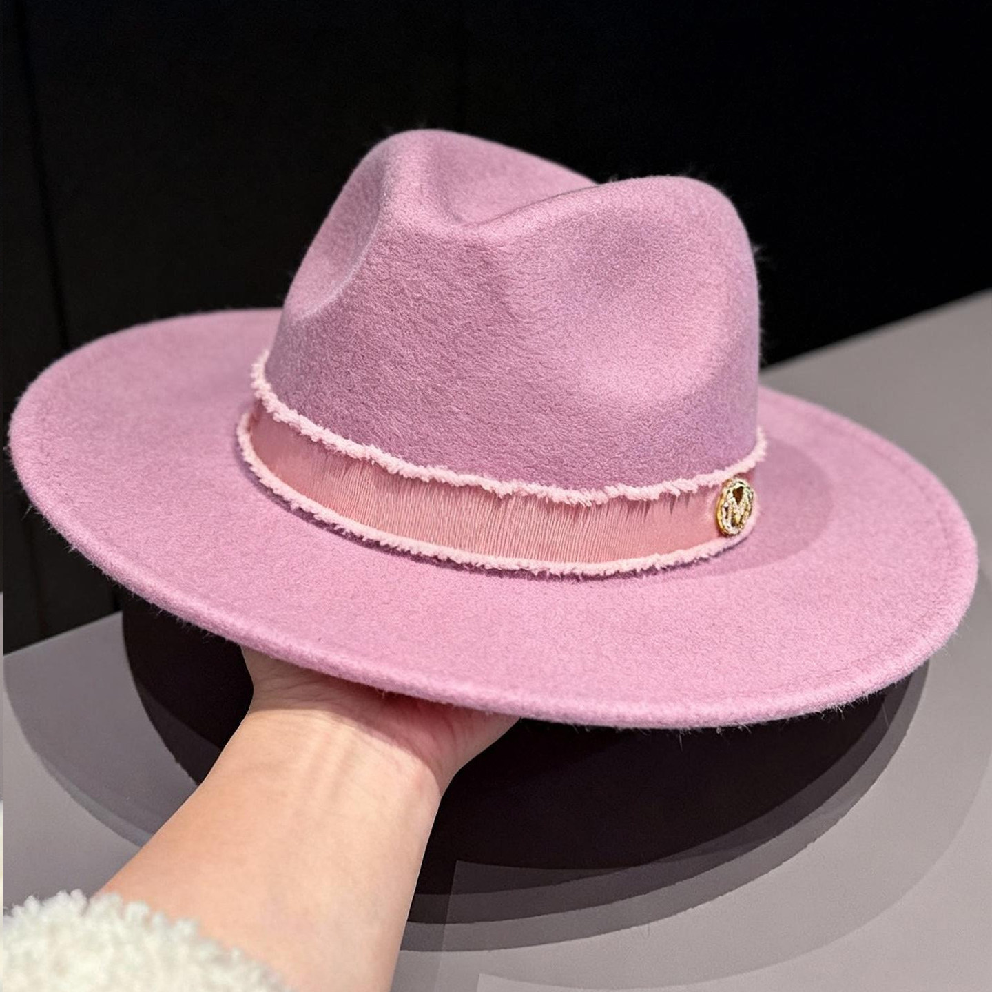 2025新款儿童帽子亲子高档法式礼帽小香风女童爵士帽羊毛呢洋气潮,淘宝优惠券,粉丝福利购,淘宝优惠卷