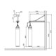 Cantilever boxing punching bag mobile track frame