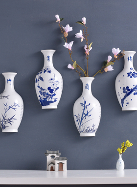 花瓶陶瓷入户花盆中国风装饰品