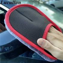 (imitation wool car wash gloves) rubbed foam plush gloves thickened plus soft palm unhurt car paint gloves