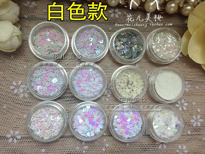 网红lolita亮片妆脸部cos彩闪粉珠光化妆眼影角