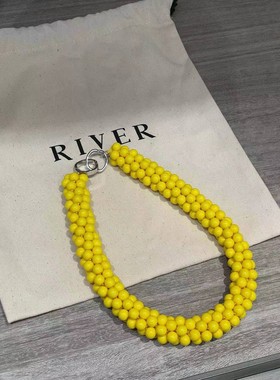 珠珠复古锁骨链珍珠亚克力