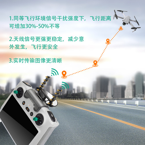 大疆mini 3天线增程 RC 遥控器 信号放大器无人机配件fro DJI - 图1