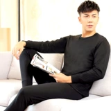 Хлопковое осеннее термобелье, тонкое удерживающее тепло нижнее белье, белый свитер, комплект, лонгслив, круглый воротник