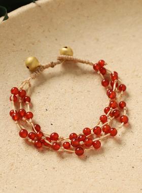 天然石水晶编织手链森系文艺手绳