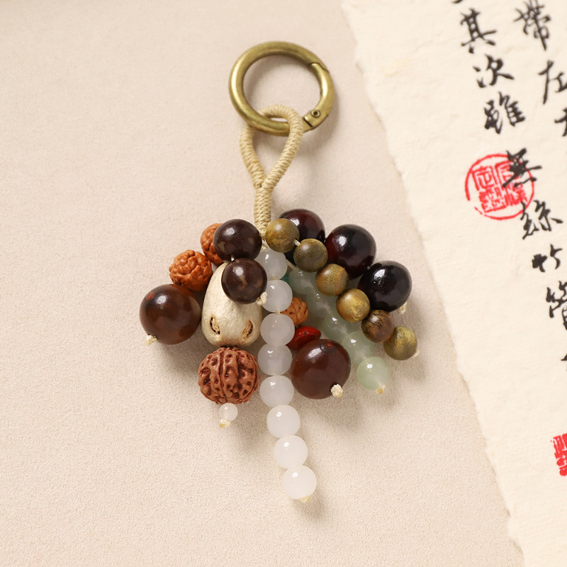 手工编织天然满愿种子包包挂件植物菩提子钥匙扣复古新中式包挂饰,淘宝优惠券,粉丝福利购,淘宝优惠卷
