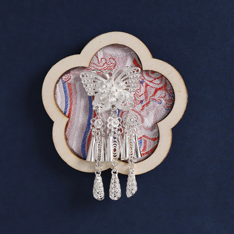 手工中式宋锦苗银冰箱贴云南贵州苗族特色孔雀民族风傣绣文创礼品,淘宝优惠券,粉丝福利购,淘宝优惠卷