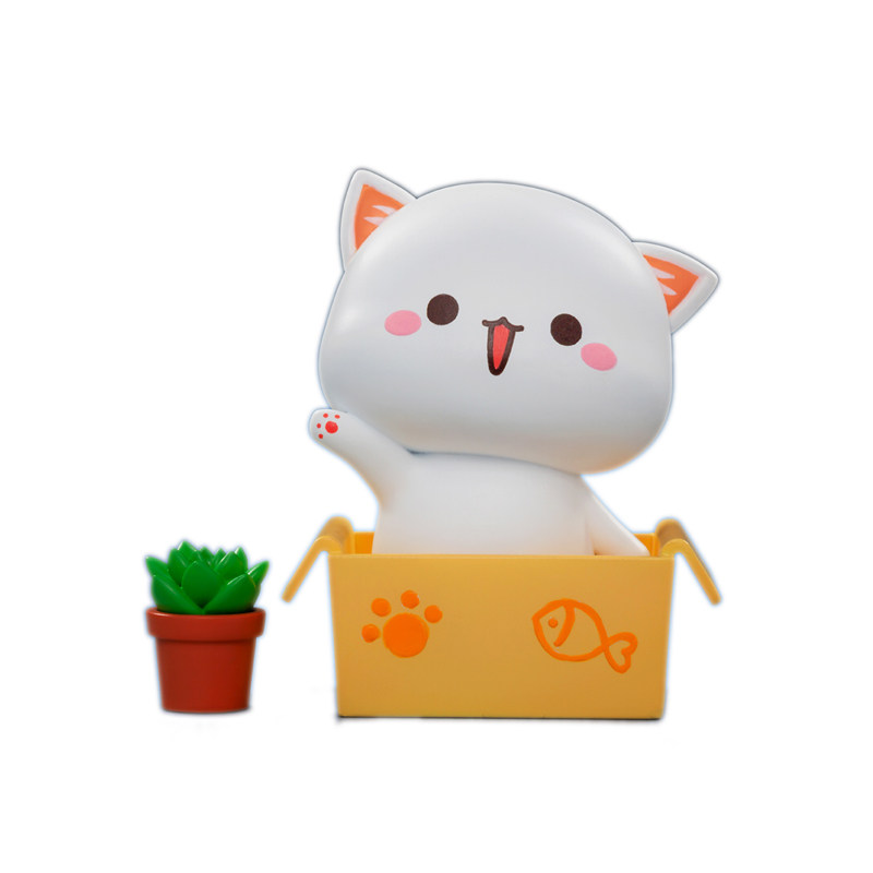 蜜桃猫盲盒贱萌猫猫可爱表情包卡通公仔生日礼物日本风猫咪扭蛋 彩虹堂正品动漫 淘优券
