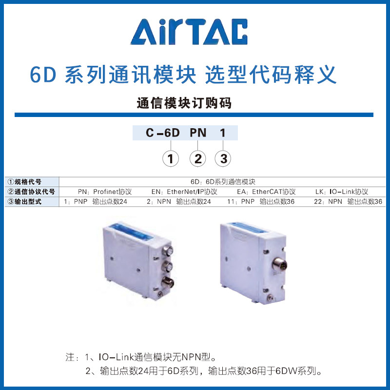 亚德客C-6DPN1 6DEN2 6DEA1 6DLK2阀岛Profinet通讯协议通信模块,淘宝优惠券,粉丝福利购,淘宝优惠卷