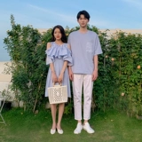 DISOO Парная одежда для влюбленных, летняя трендовая летняя одежда, небольшой дизайнерский комплект, футболка, тренд сезона