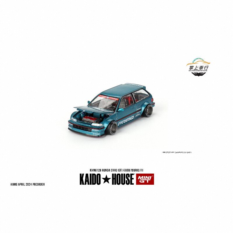 KaidoHouse& MINIGT1:64 尼桑R34HKS本田思域Honda Civic(EF)模型 - 图3