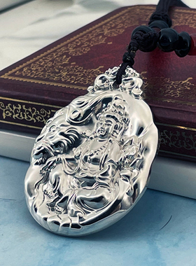 佐曼蒂情侣纯银复古文殊菩萨吊坠