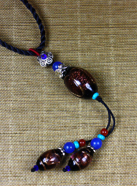 新年喜庆中国红长项链