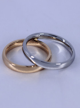 经典光面情侣对戒简约无名指配饰