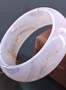 天然玛瑙玉髓中宽女本命年红色气质高雅国风花纹水墨纹特色手镯