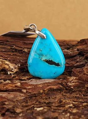 原矿宝石复古做旧小众银饰吊坠