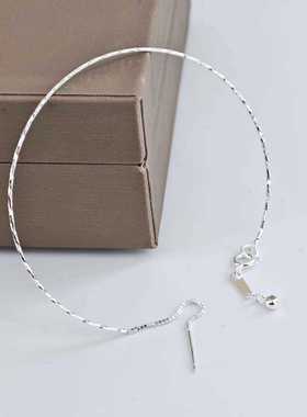 滴油素圈彩色双层叠戴手链碎银