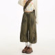 NERESUM American distressed ເປື້ອນ ຍ້ອມ pants cropped