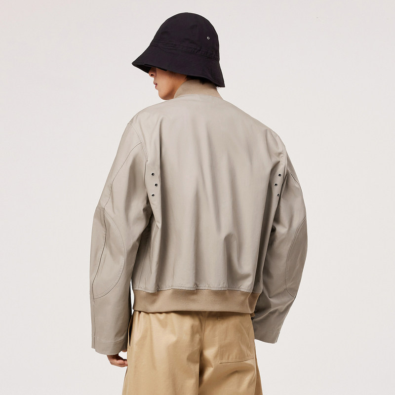 【Samuel Drira联名】速写男装春秋新款飞行员夹克棒球领宽松外套,淘宝优惠券,粉丝福利购,淘宝优惠卷