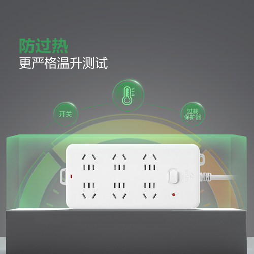 公牛插座接线板插排插线板拖线板插板六孔排插家用宿舍办公大间距 - 图3