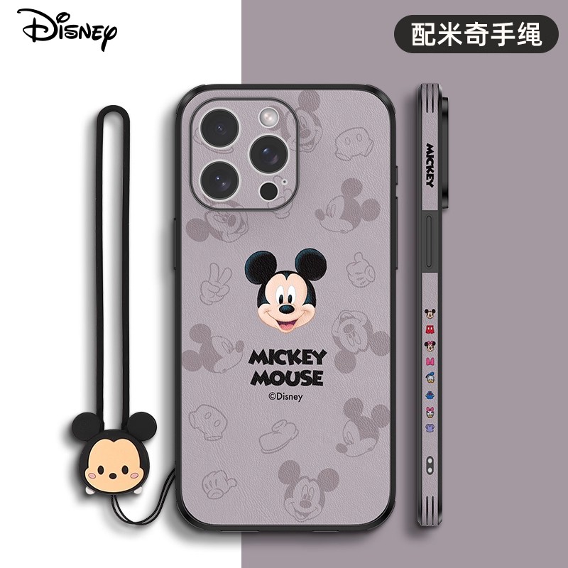 迪士尼正版适用iPhone14pro手机壳新款苹果13promax春天15plus女款高级感保护套十三全包硅胶十四小羊皮防摔 - 图2