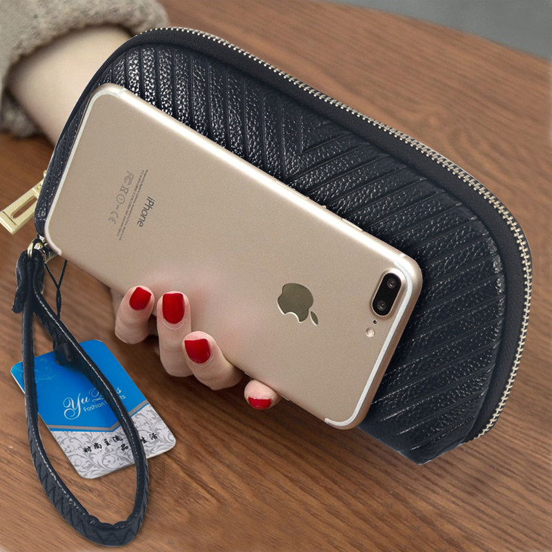 2020新款长款简约贝壳包手腕零钱包 乐淘淘皮具女士包袋