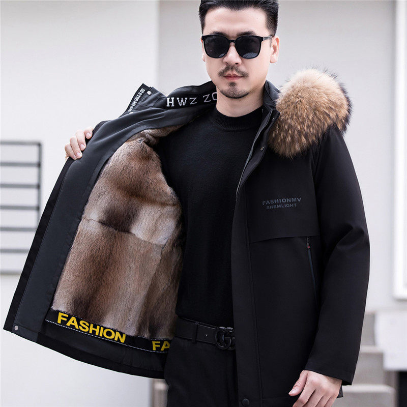 2024新男士短款派克服青根貂内胆可拆卸水貂毛领皮草外套整貂高档,淘宝优惠券,粉丝福利购,淘宝优惠卷