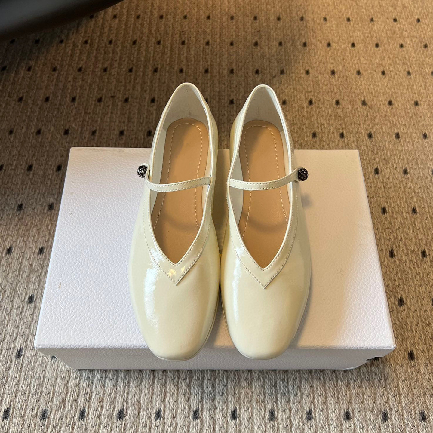 头层牛皮~水钻一字扣带玛丽珍鞋2026春新款真皮平底浅口芭蕾舞鞋,淘宝优惠券,粉丝福利购,淘宝优惠卷