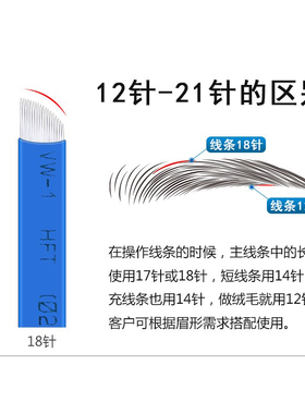 针片雾眉手工刀片纹眉色料纹绣
