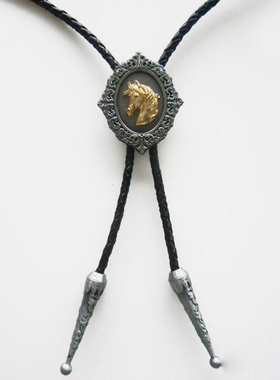 波洛领带情侣日韩风麋鹿毛衣项链