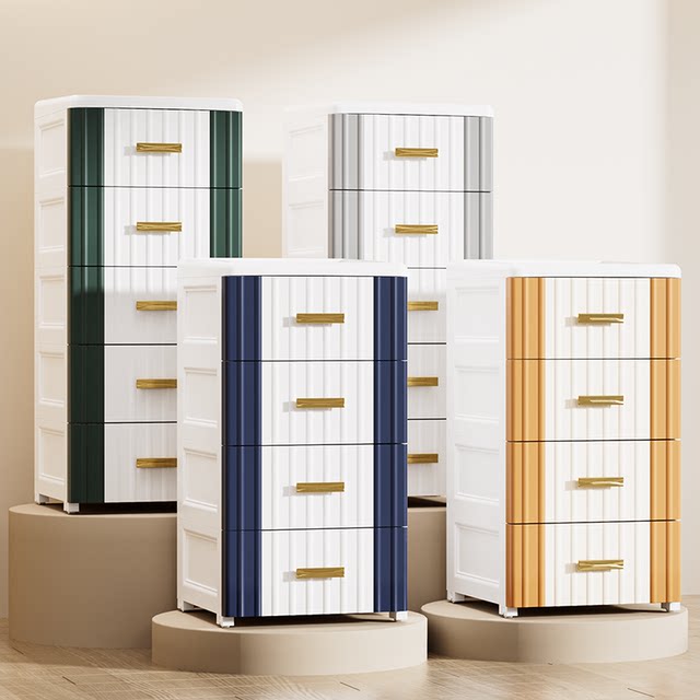 Light luxury high-end room color drawer storage cabinet