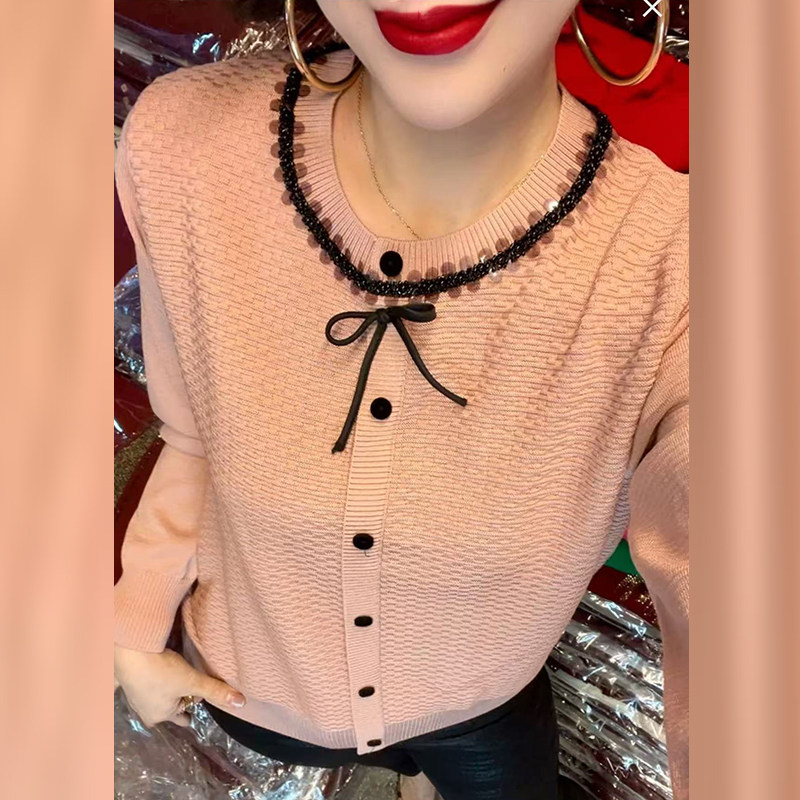 中年妈妈针织开衫2025秋冬新款洋气中老年女装毛衣外穿打底上衣女