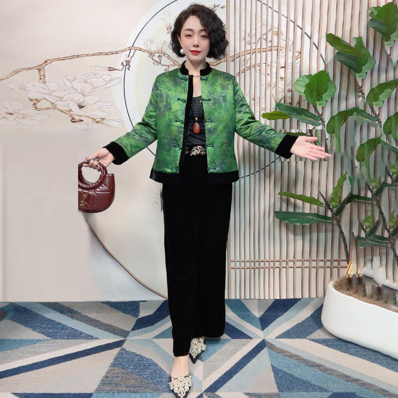 时尚国风妈妈装加棉短外套2025秋冬新款唐装气质中老年女士上衣,淘宝优惠券,粉丝福利购,淘宝优惠卷