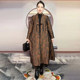 Chinese style jacquard trench coat for women loose mom coat