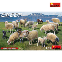 Luqiu model Miniart 38042 model scene with sheep (15 only) 1 35