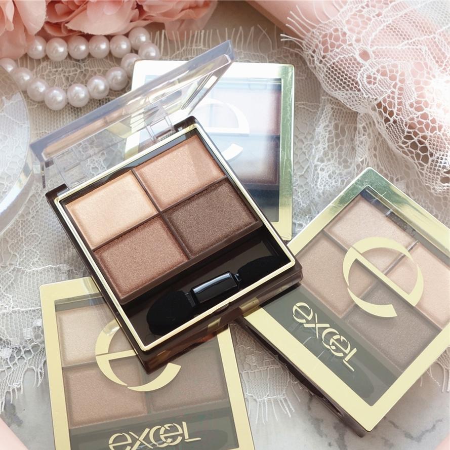 日本莎娜sana excel眼影sr03四色盘日常淡妆大地色低饱和珠光sr06 - 图0