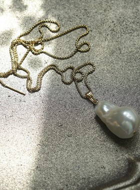 一图一物巴洛克大鱼尾珍珠吊坠女