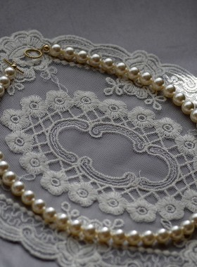 进口施家珍珠项链亮光正圆无瑕