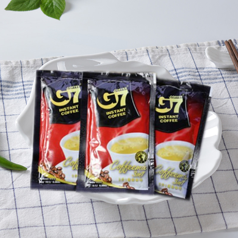 越南G7咖啡 原装进口速溶三合一中原咖啡粉特浓咖啡50条装800克 - 图0