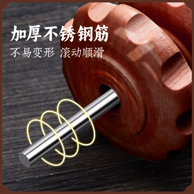 按摩滚轮狼牙棒按摩器后背腰部颈椎腿部手持式筋膜实木制肌肉放松,淘宝优惠券,粉丝福利购,淘宝优惠卷