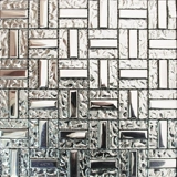 Серебряная стеклянная мозаика, касса для отеля, декор, зеркальный эффект