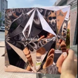 Трехмерный декор, синяя металлическая мозаика из нержавеющей стали, в 3d формате, зеркальный эффект