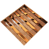 长条磨边马赛克镜面自粘水晶玻璃镜条墙贴背景墙瓷砖KTV吧台柱子