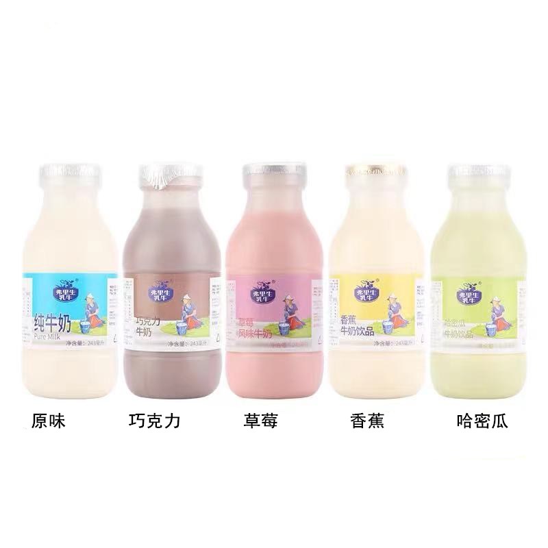 弗里生乳牛子母奶243ml6瓶组草莓风味巧克力纯牛奶营养饮料乳制品-图3