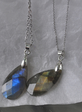 月光石i吊坠项链男女朋克