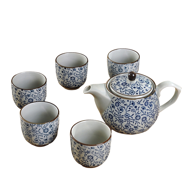 日式整套功夫茶具 和风式茶壶茶杯 家用陶瓷青花过滤网壶礼品包邮 - 图3