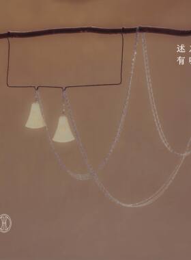 述之有味x由观 耳环女纯银耳坠和田玉耳饰新中式原创小众饰品项链