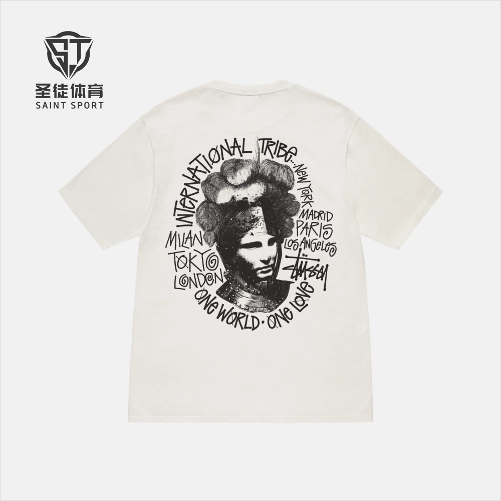 现货正品 Stussy 24SS Camelot Tee 卡美洛 人像涂鸦 短袖T恤 - 图1